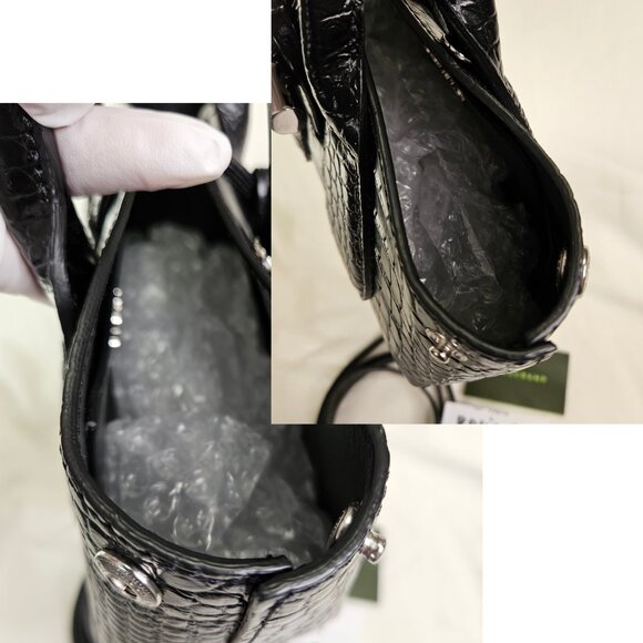 Authentic Longchamp Rosseau Mini Leather Croc Embossed - Picture 9 of 17